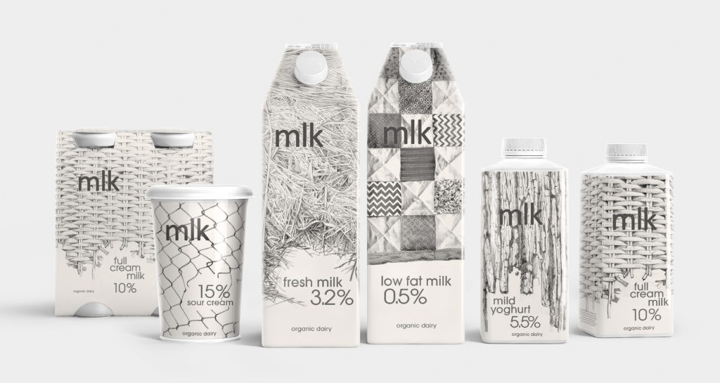 Дизайн упаковки молока для премиум-сегмента