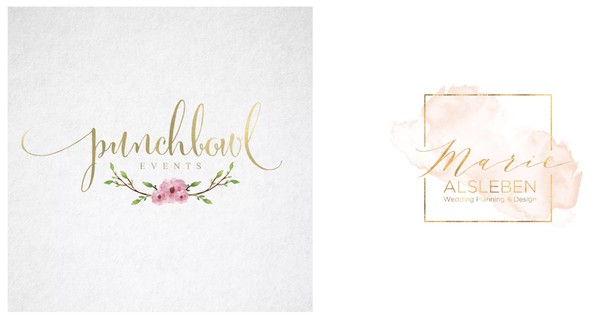 Каллиграфические свадебные логотипы