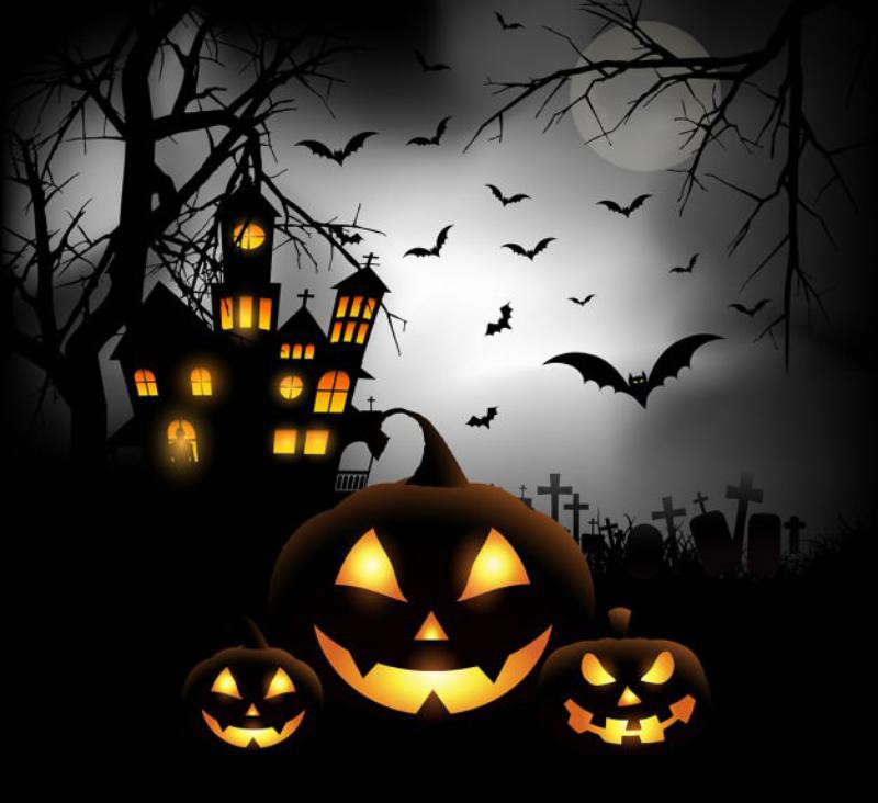 12 spooky-halloween-background-with-pumpkins-in-a-cemetery_1048-3055