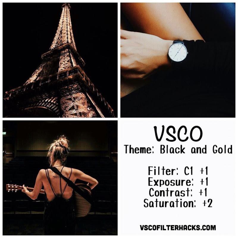 2 Black and Gold Instagram Feed - VSCO Filter C1