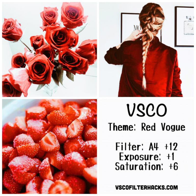 13 Red Vogue Instagram Feed - VSCO Filter A4