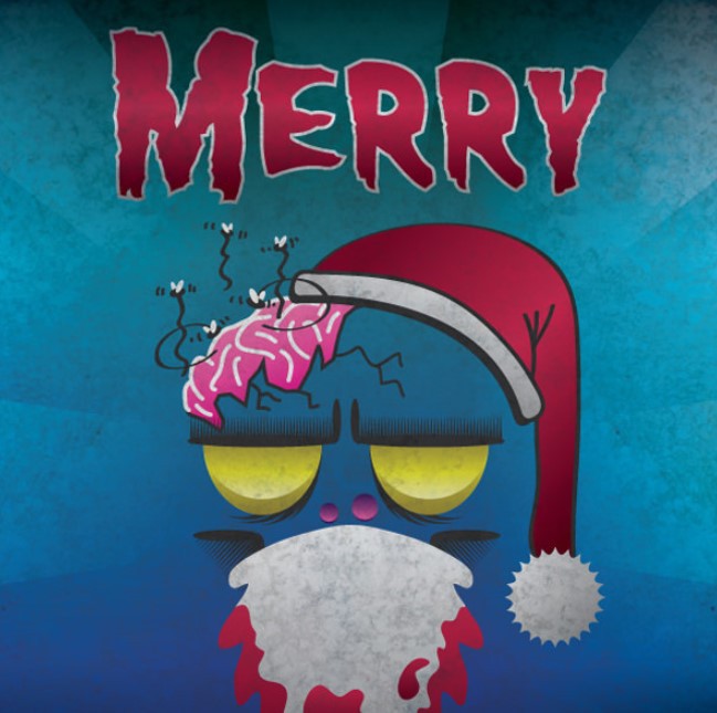 Merry Christmas Zombie Poster