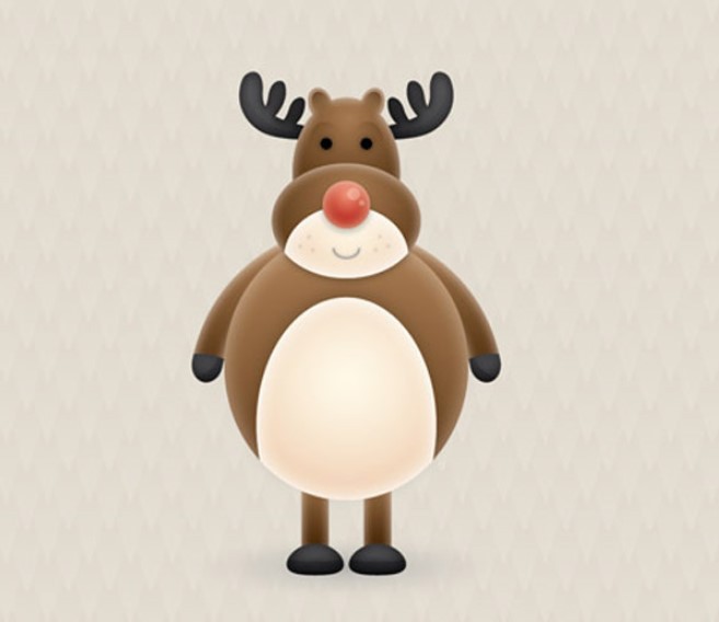 Cute Vector Reindeer Character